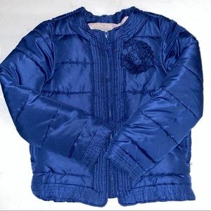 Girls’ Crazy 8 Blue Zip-Up Puffer Jacket, S(5/6)